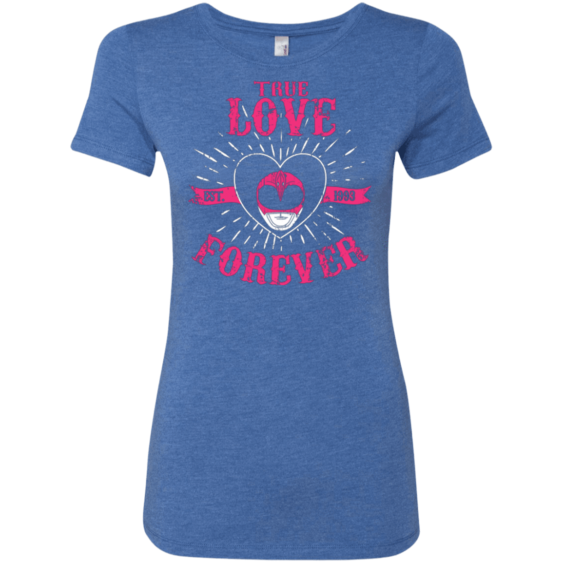 T-Shirts Vintage Royal / Small True Love Forever Pink Women's Triblend T-Shirt