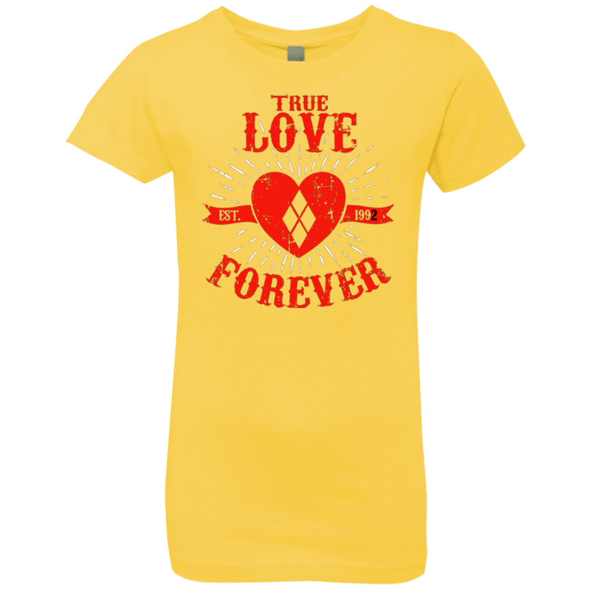 T-Shirts Vibrant Yellow / YXS True Love Forever Quinn Girls Premium T-Shirt