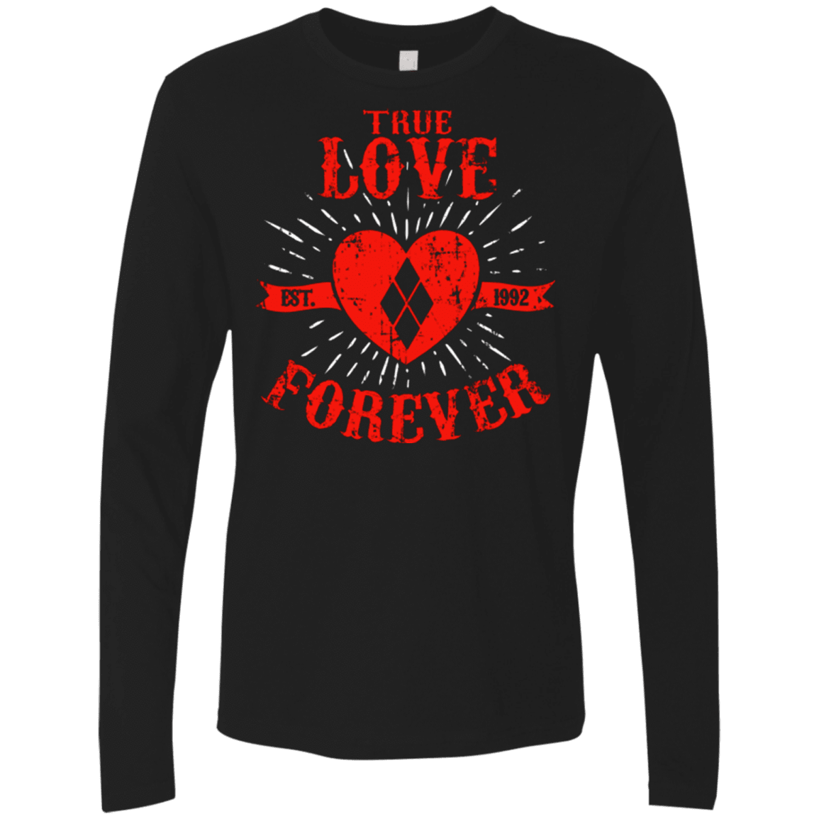 T-Shirts Black / Small True Love Forever Quinn Men's Premium Long Sleeve