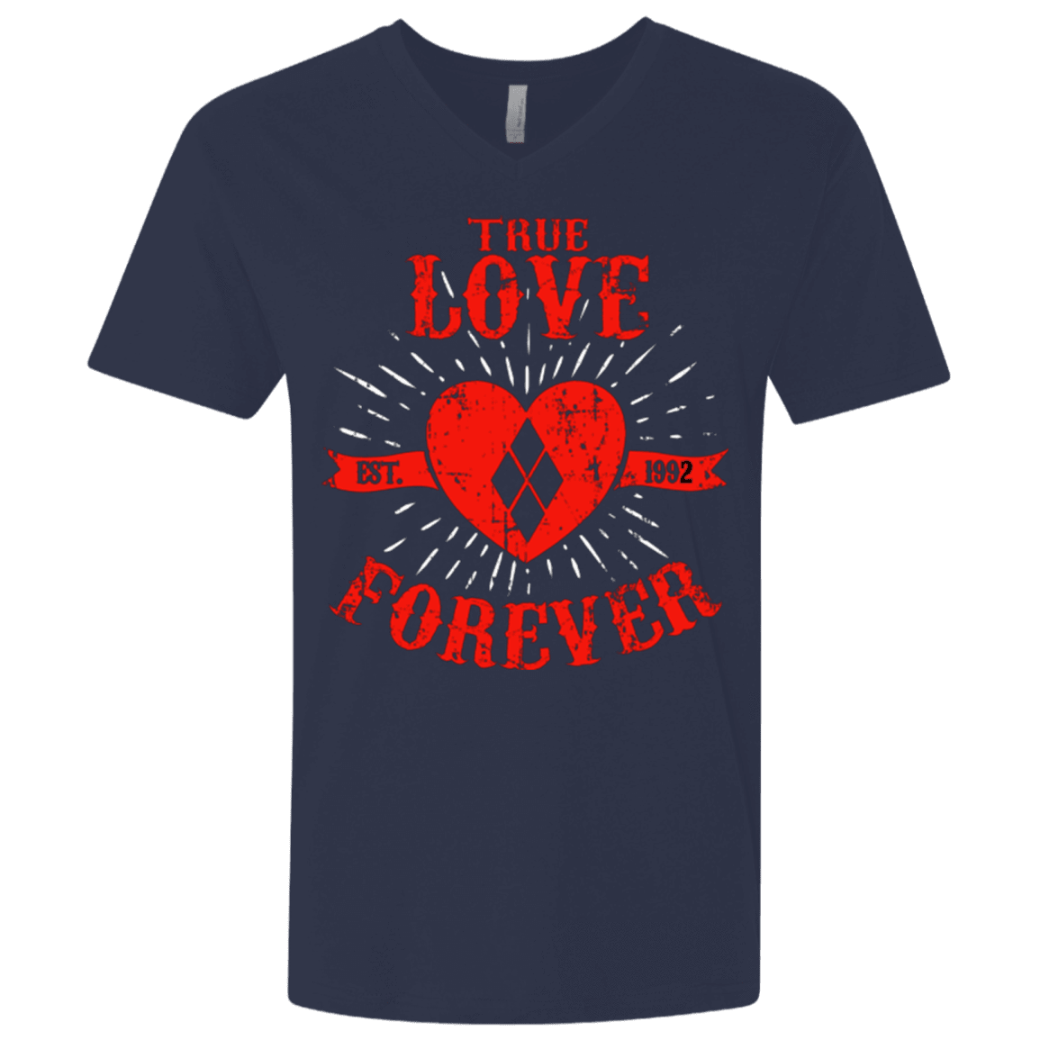 T-Shirts Midnight Navy / X-Small True Love Forever Quinn Men's Premium V-Neck