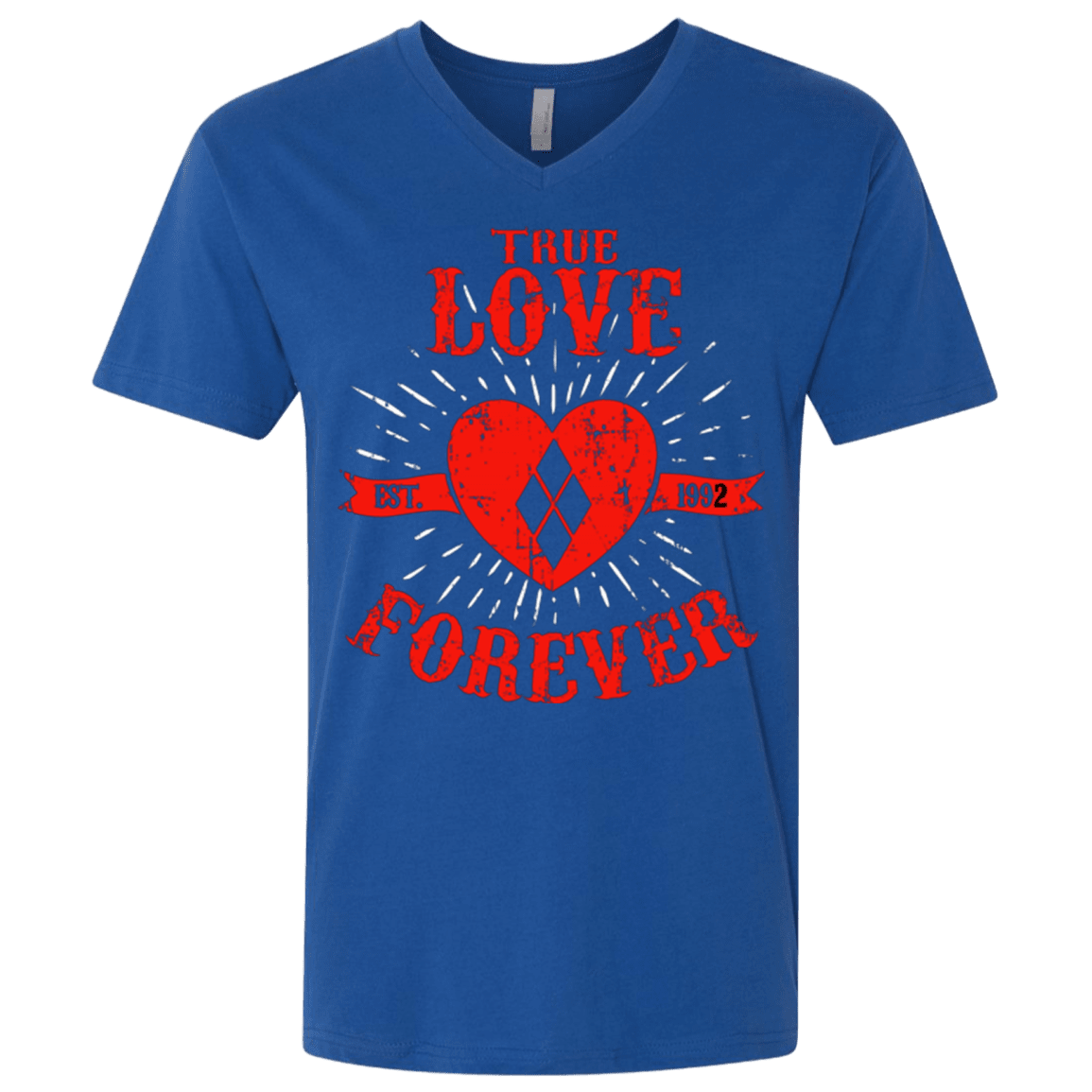 T-Shirts Royal / X-Small True Love Forever Quinn Men's Premium V-Neck
