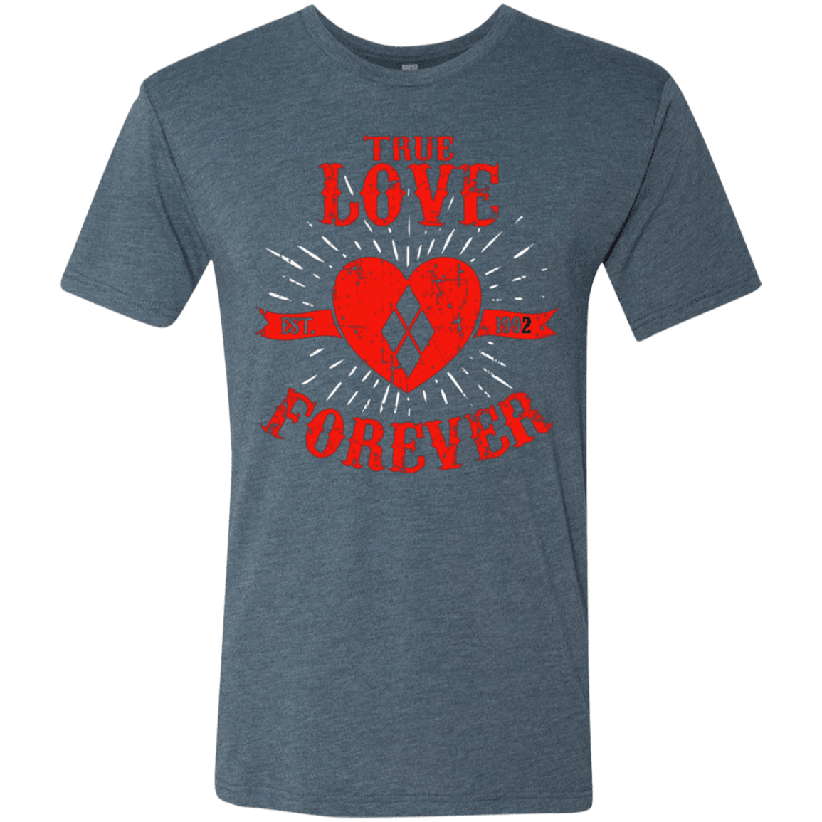 T-Shirts Indigo / Small True Love Forever Quinn Men's Triblend T-Shirt