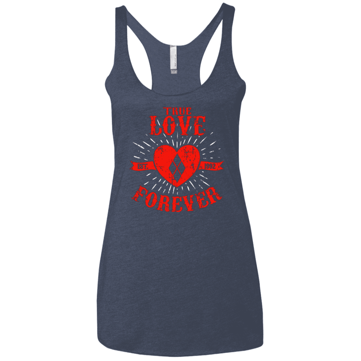 T-Shirts Vintage Navy / X-Small True Love Forever Quinn Women's Triblend Racerback Tank