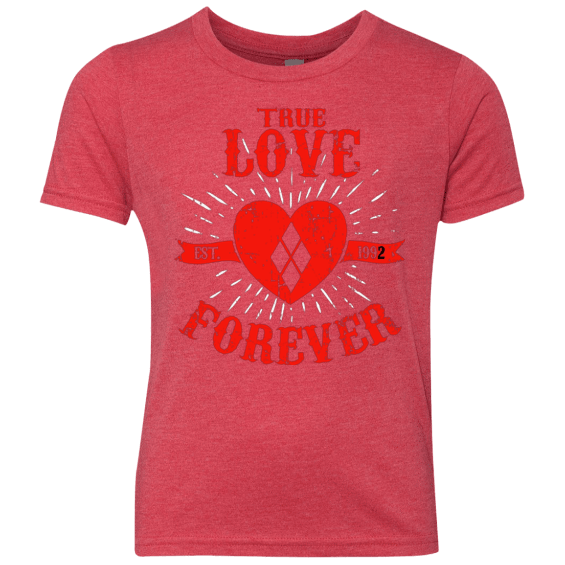 T-Shirts Vintage Red / YXS True Love Forever Quinn Youth Triblend T-Shirt