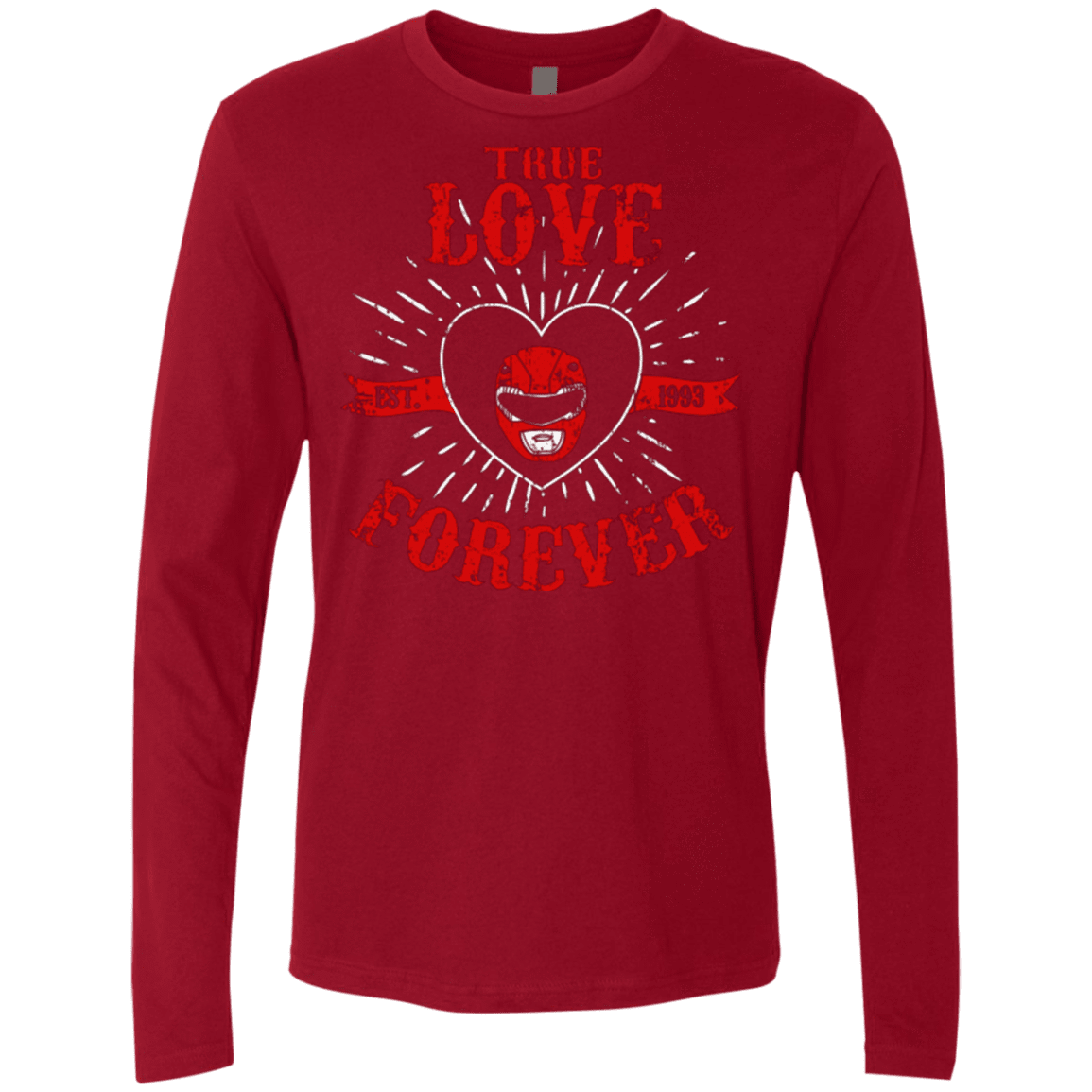 T-Shirts Cardinal / Small True Love Forever Red Men's Premium Long Sleeve