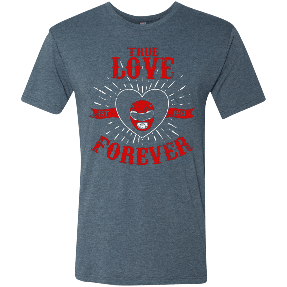 T-Shirts Indigo / Small True Love Forever Red Men's Triblend T-Shirt