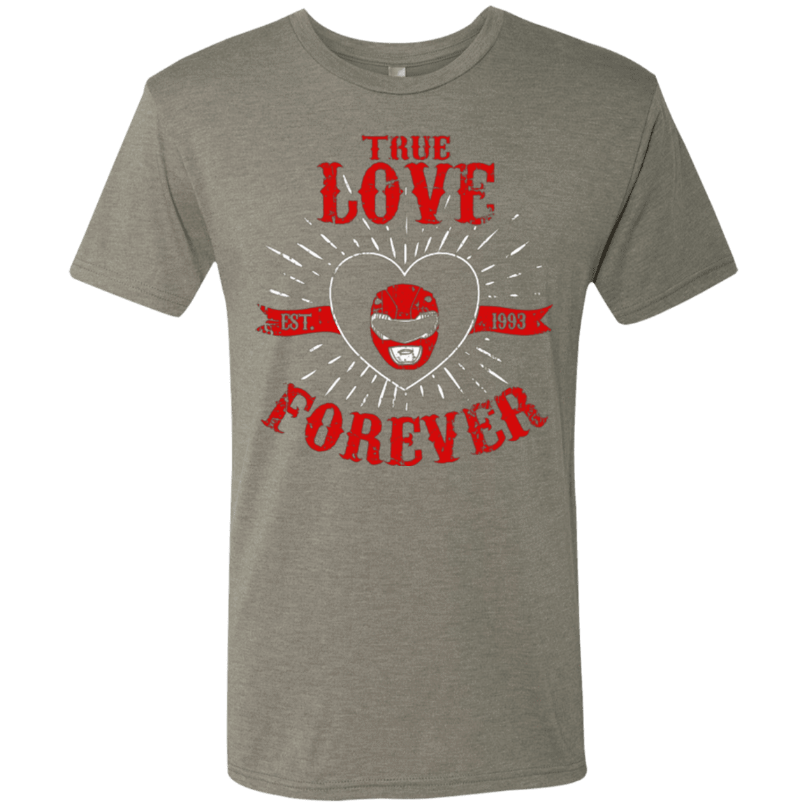 T-Shirts Venetian Grey / Small True Love Forever Red Men's Triblend T-Shirt