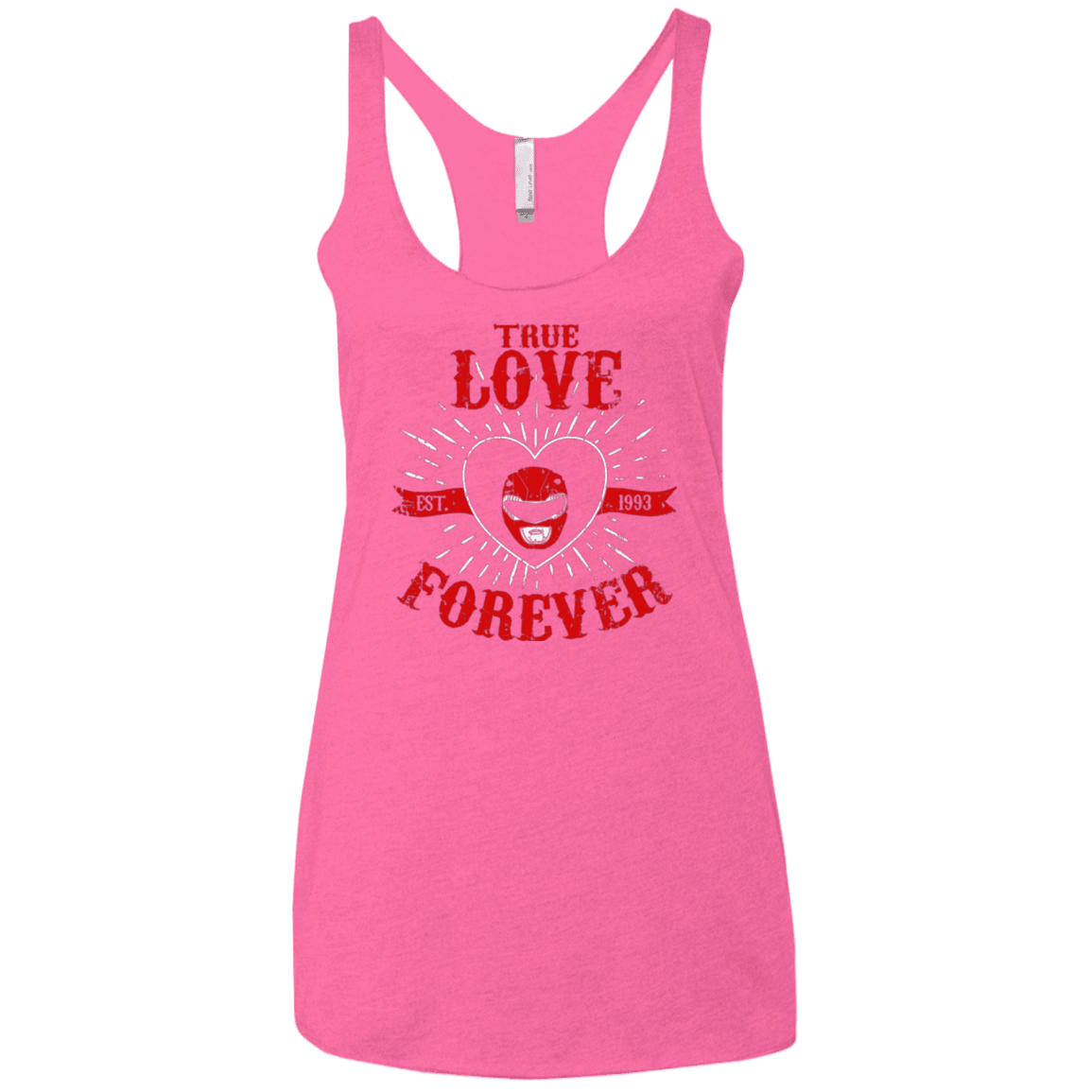 T-Shirts Vintage Pink / X-Small True Love Forever Red Women's Triblend Racerback Tank