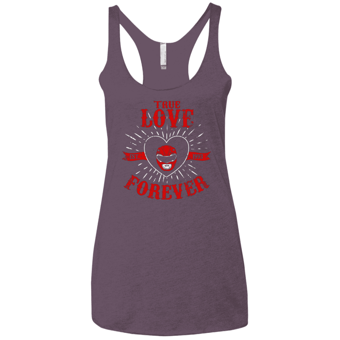 T-Shirts Vintage Purple / X-Small True Love Forever Red Women's Triblend Racerback Tank