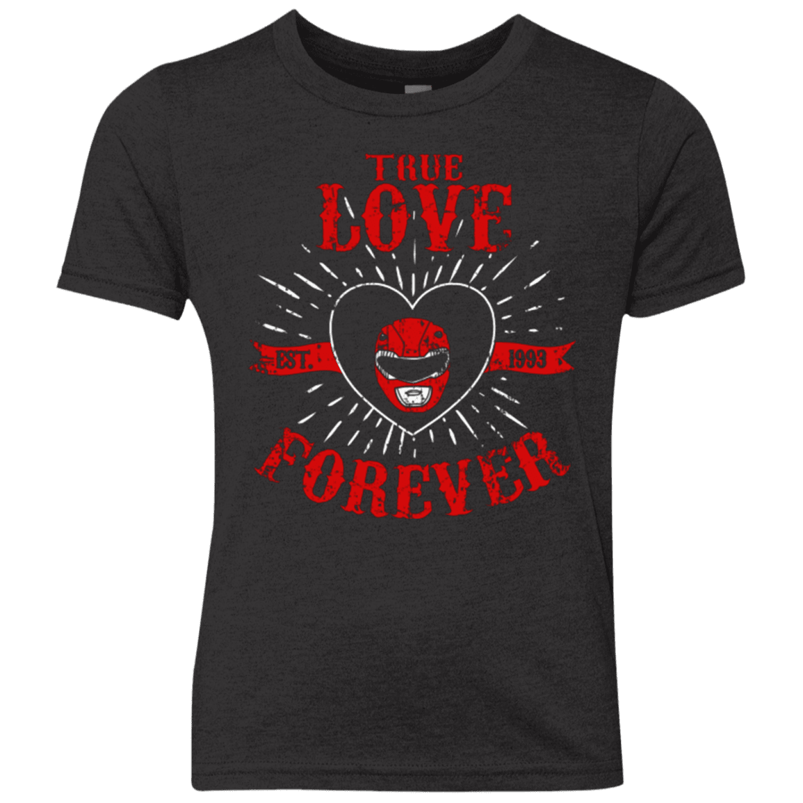 T-Shirts Vintage Black / YXS True Love Forever Red Youth Triblend T-Shirt