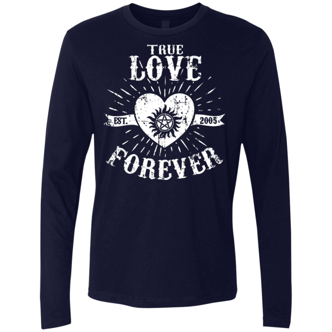 T-Shirts Midnight Navy / Small True Love Forever Supernatural Men's Premium Long Sleeve