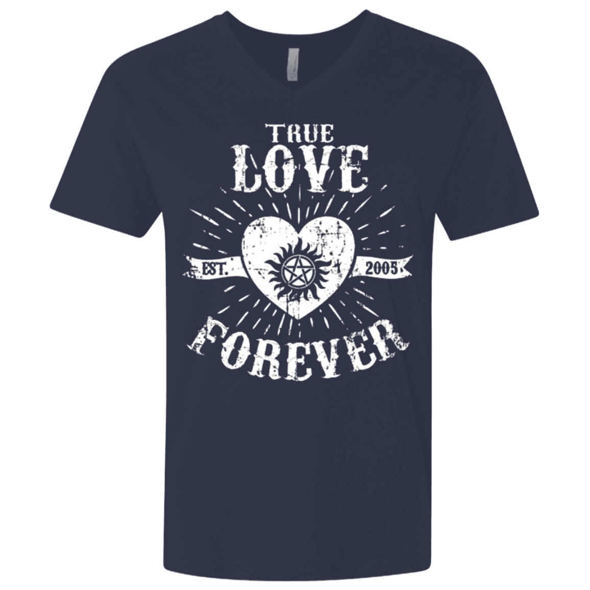 T-Shirts Midnight Navy / X-Small True Love Forever Supernatural Men's Premium V-Neck