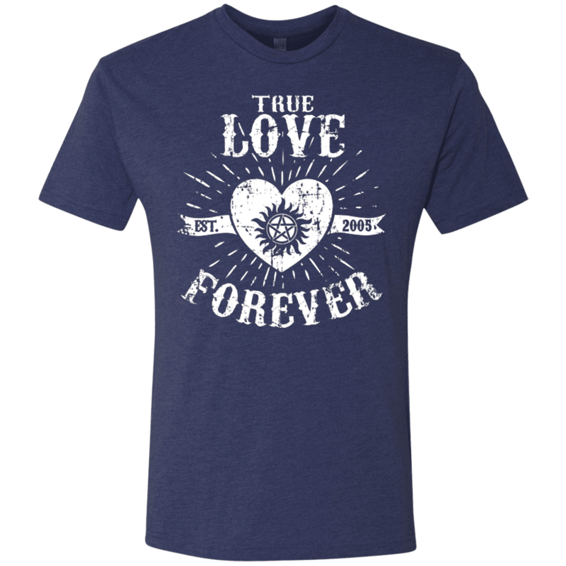 T-Shirts Vintage Navy / Small True Love Forever Supernatural Men's Triblend T-Shirt