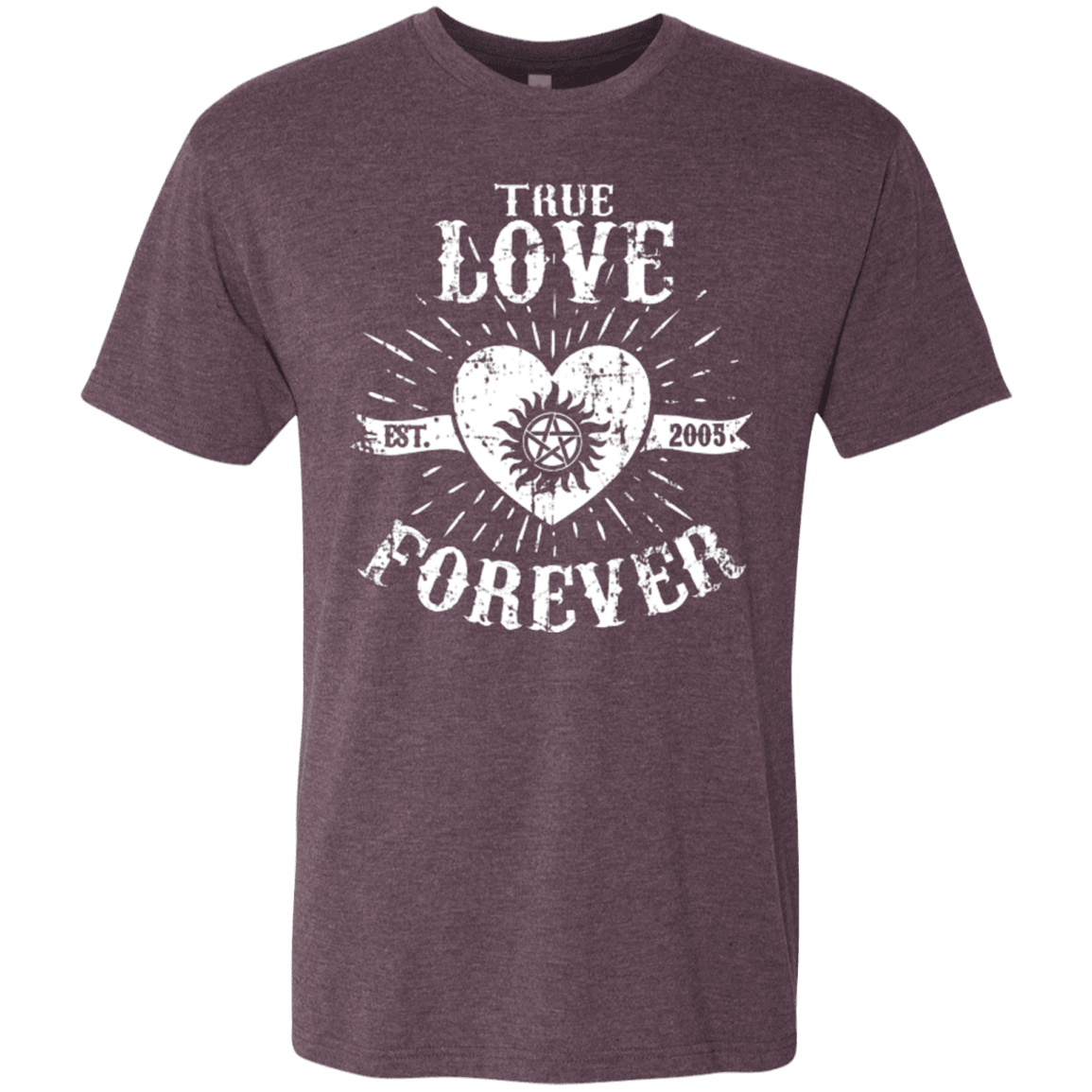 T-Shirts Vintage Purple / Small True Love Forever Supernatural Men's Triblend T-Shirt