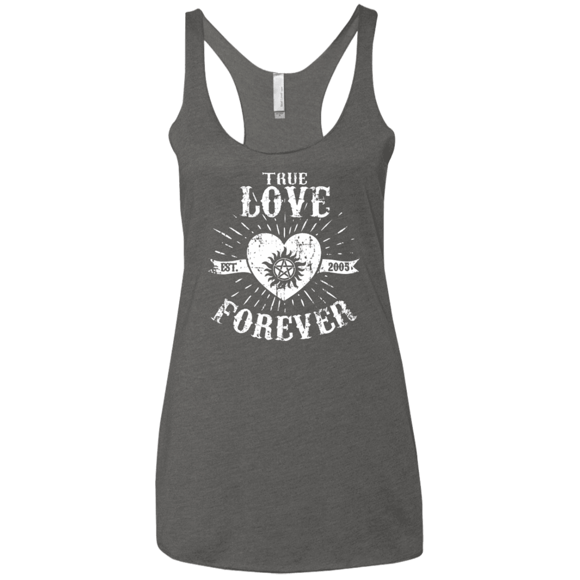 T-Shirts Premium Heather / X-Small True Love Forever Supernatural Women's Triblend Racerback Tank