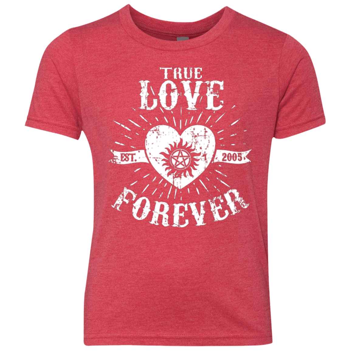 T-Shirts Vintage Red / YXS True Love Forever Supernatural Youth Triblend T-Shirt