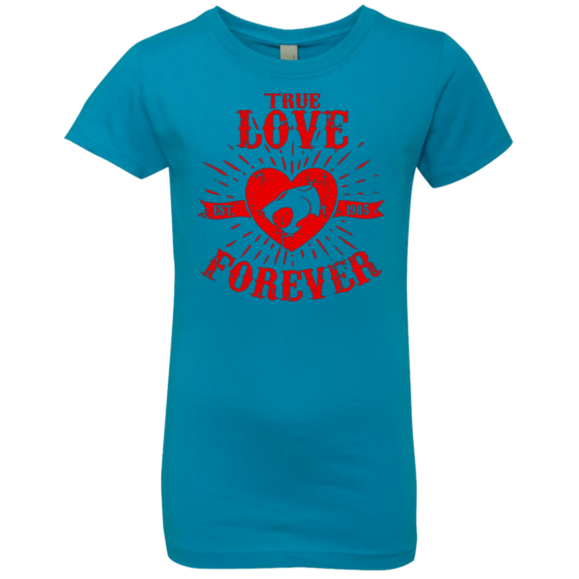 T-Shirts Turquoise / YXS True Love Forever Thunder Girls Premium T-Shirt