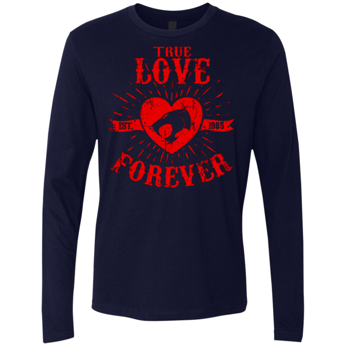 T-Shirts Midnight Navy / Small True Love Forever Thunder Men's Premium Long Sleeve