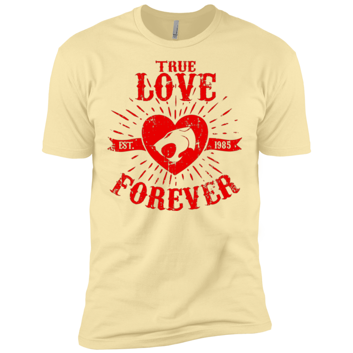 T-Shirts Banana Cream / X-Small True Love Forever Thunder Men's Premium T-Shirt