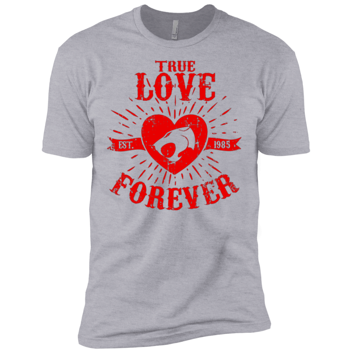 T-Shirts Heather Grey / X-Small True Love Forever Thunder Men's Premium T-Shirt