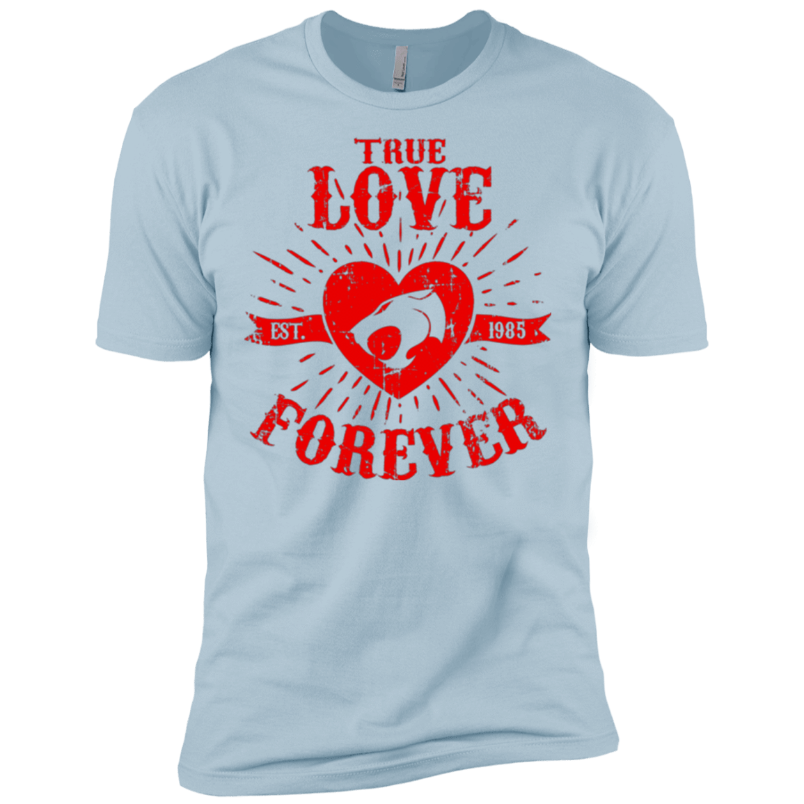 T-Shirts Light Blue / X-Small True Love Forever Thunder Men's Premium T-Shirt