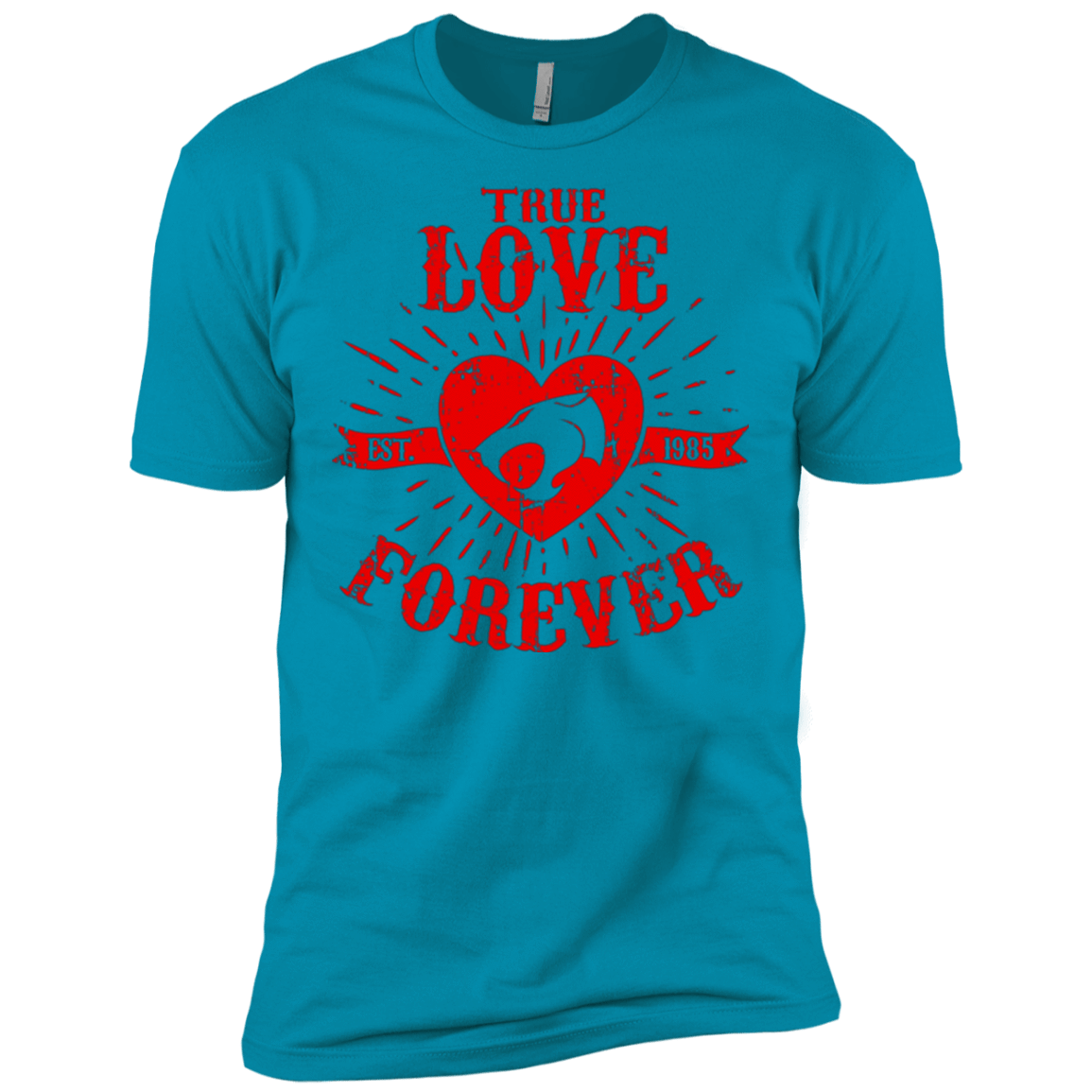 T-Shirts Turquoise / X-Small True Love Forever Thunder Men's Premium T-Shirt
