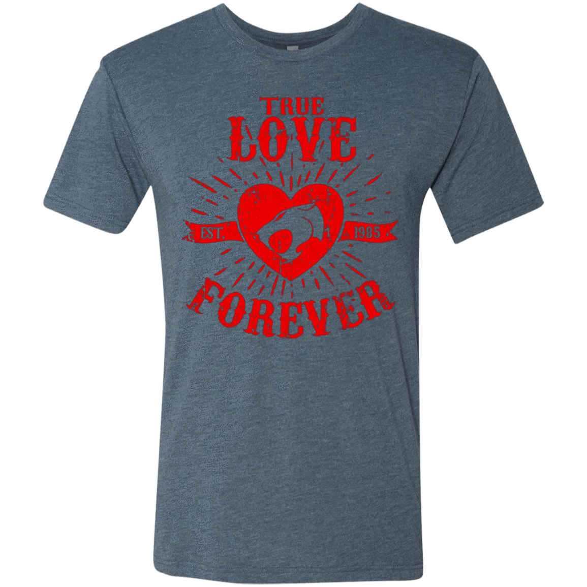 T-Shirts Indigo / Small True Love Forever Thunder Men's Triblend T-Shirt