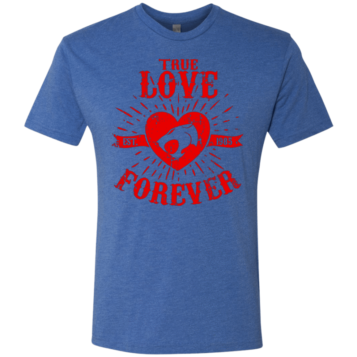 T-Shirts Vintage Royal / Small True Love Forever Thunder Men's Triblend T-Shirt