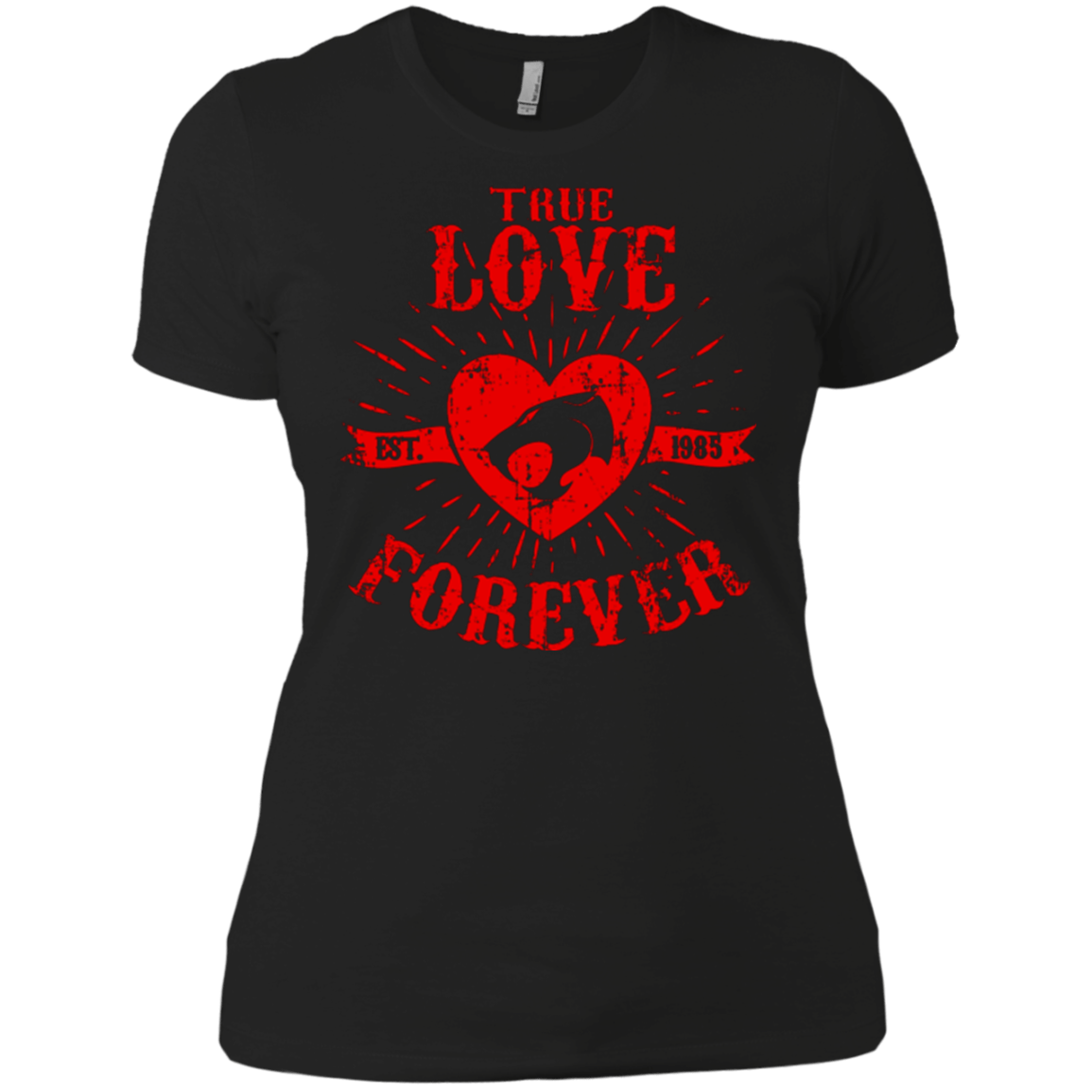 T-Shirts Black / X-Small True Love Forever Thunder Women's Premium T-Shirt