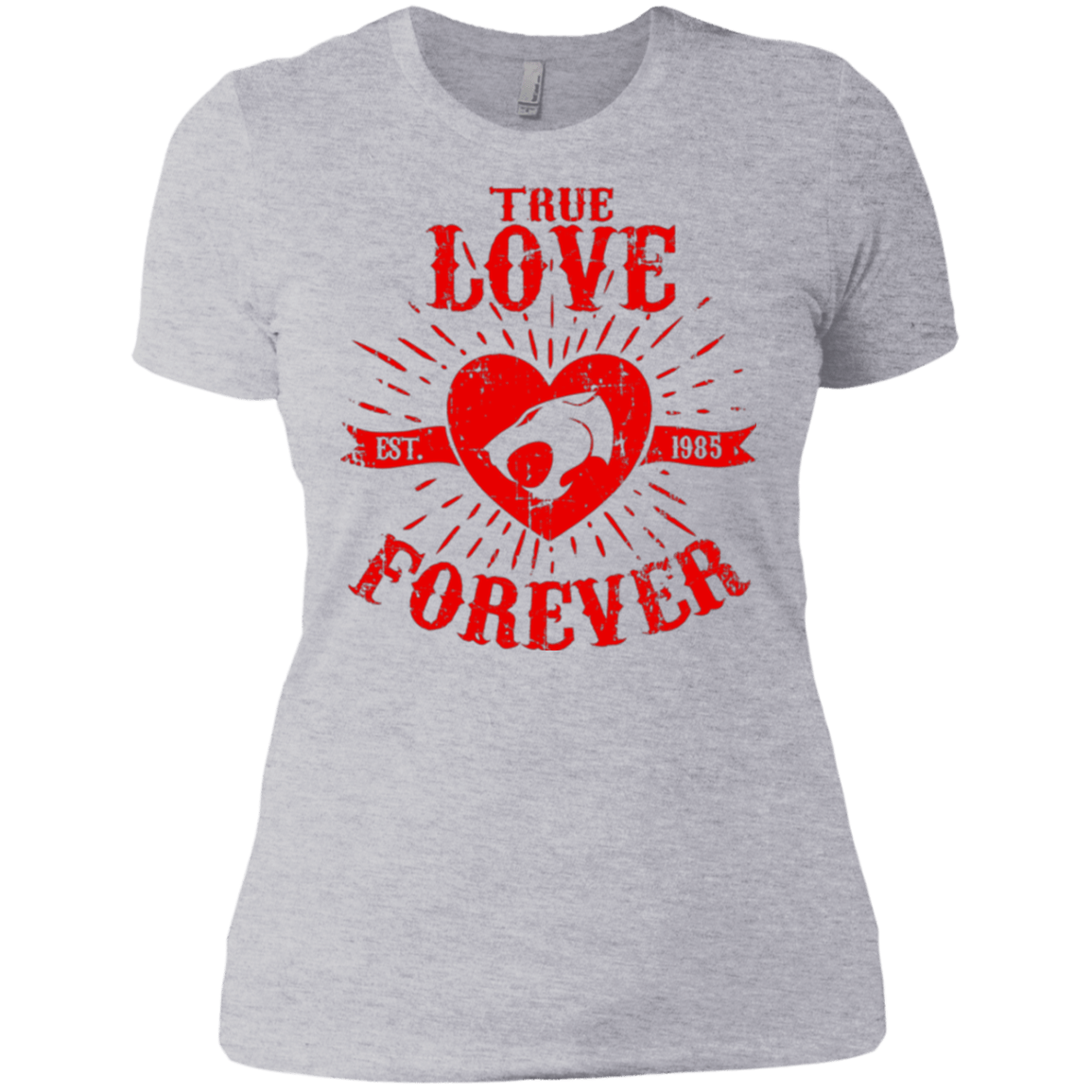 T-Shirts Heather Grey / X-Small True Love Forever Thunder Women's Premium T-Shirt