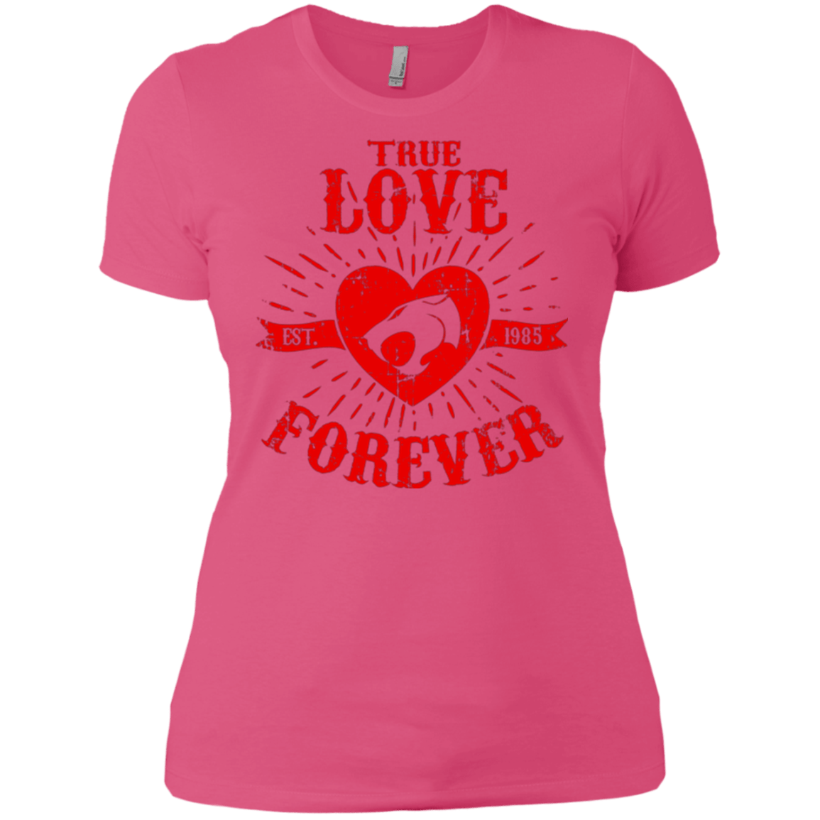 T-Shirts Hot Pink / X-Small True Love Forever Thunder Women's Premium T-Shirt