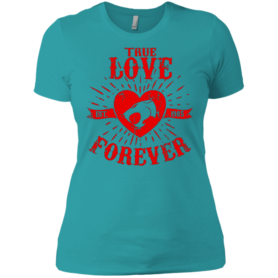 T-Shirts Tahiti Blue / X-Small True Love Forever Thunder Women's Premium T-Shirt