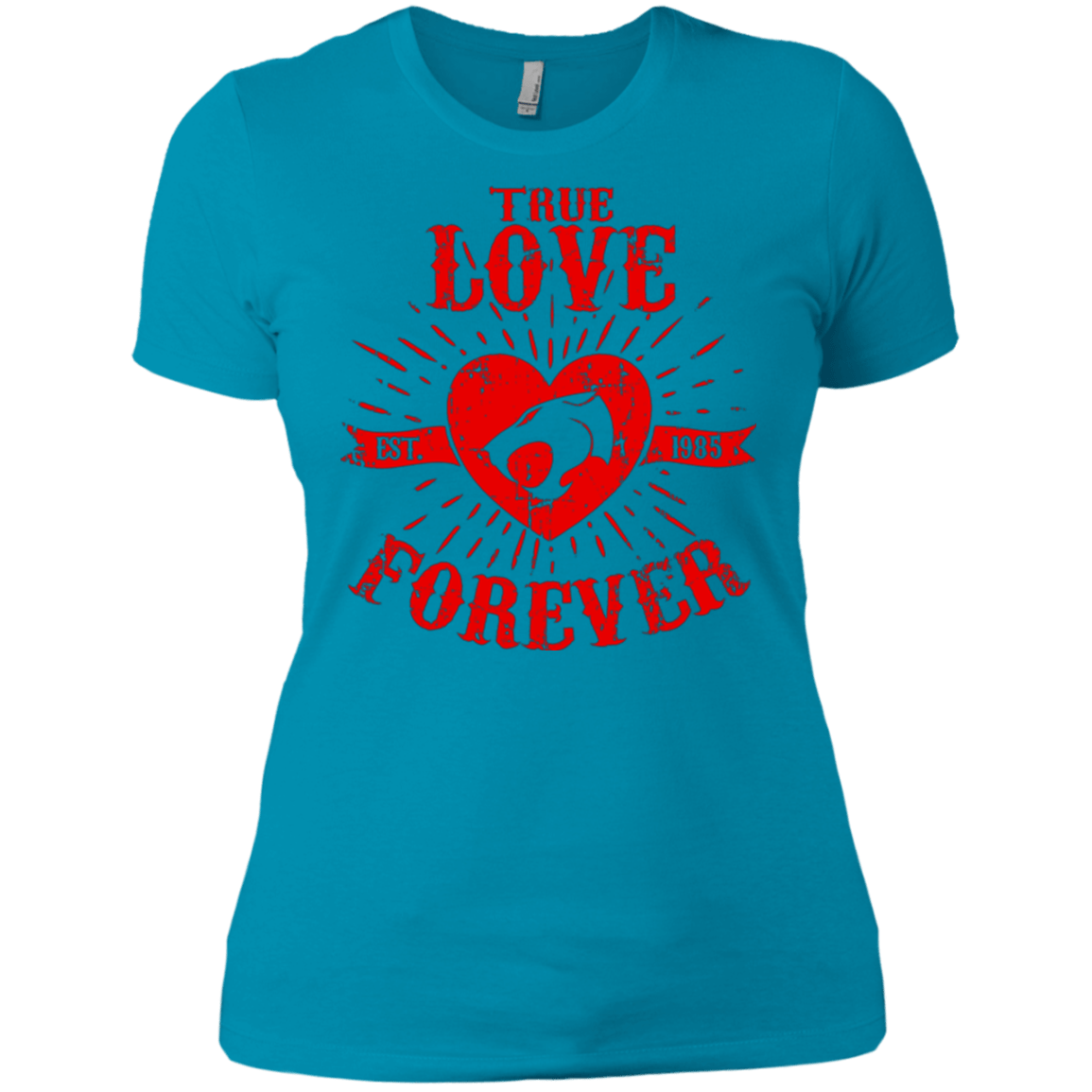 T-Shirts Turquoise / X-Small True Love Forever Thunder Women's Premium T-Shirt