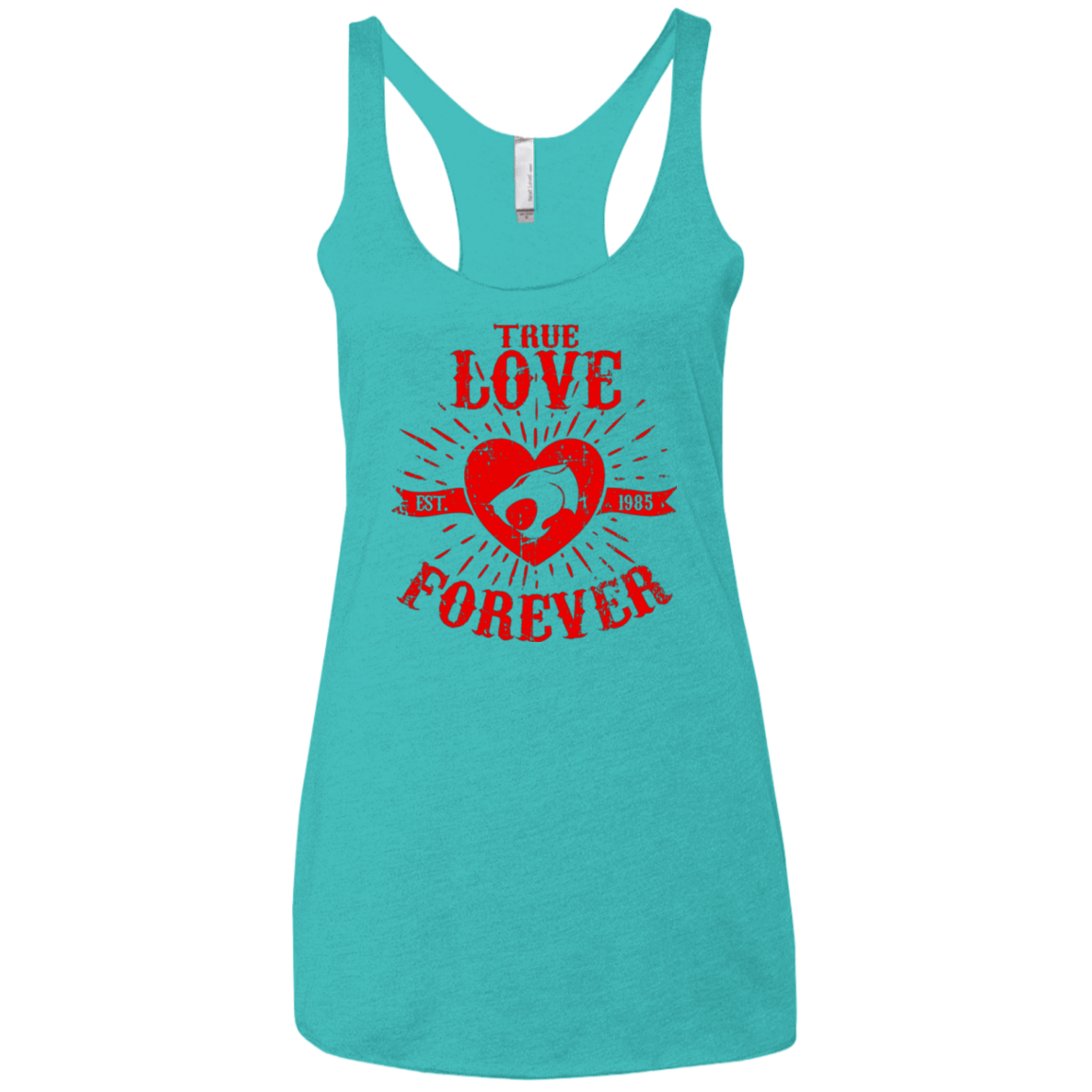 T-Shirts Tahiti Blue / X-Small True Love Forever Thunder Women's Triblend Racerback Tank