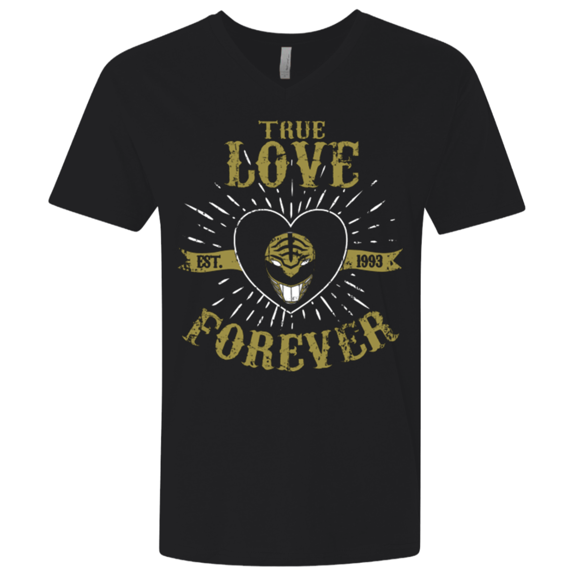 T-Shirts Black / X-Small True Love Forever White Men's Premium V-Neck