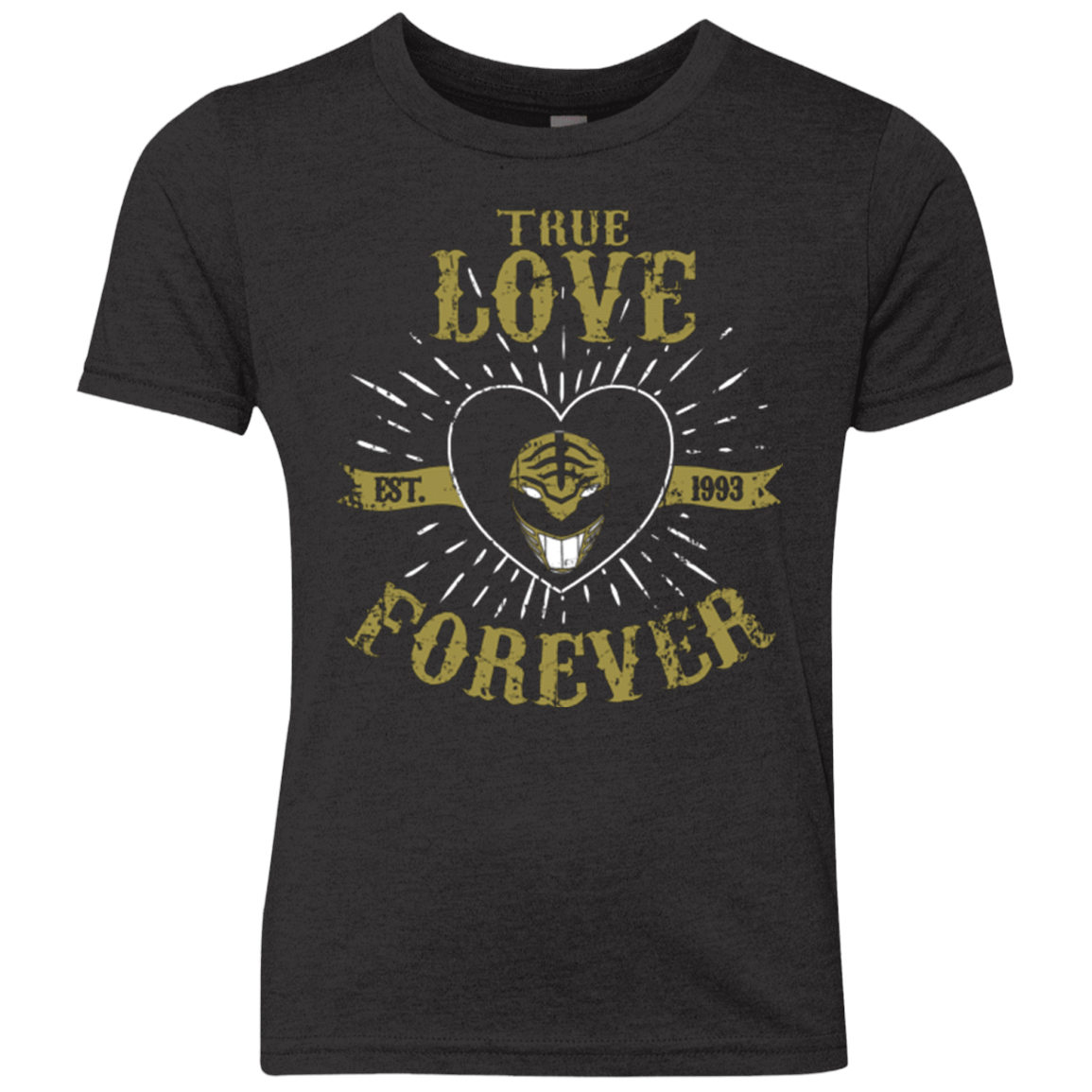 T-Shirts Vintage Black / YXS True Love Forever White Youth Triblend T-Shirt
