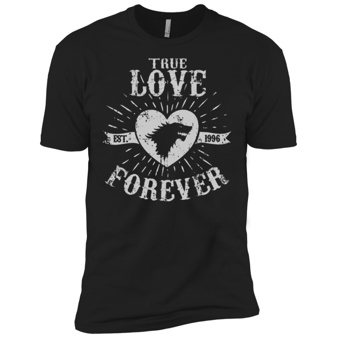 T-Shirts Black / X-Small True Love Forever Wolf Men's Premium T-Shirt