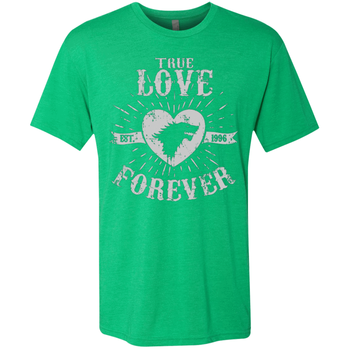 T-Shirts Envy / Small True Love Forever Wolf Men's Triblend T-Shirt