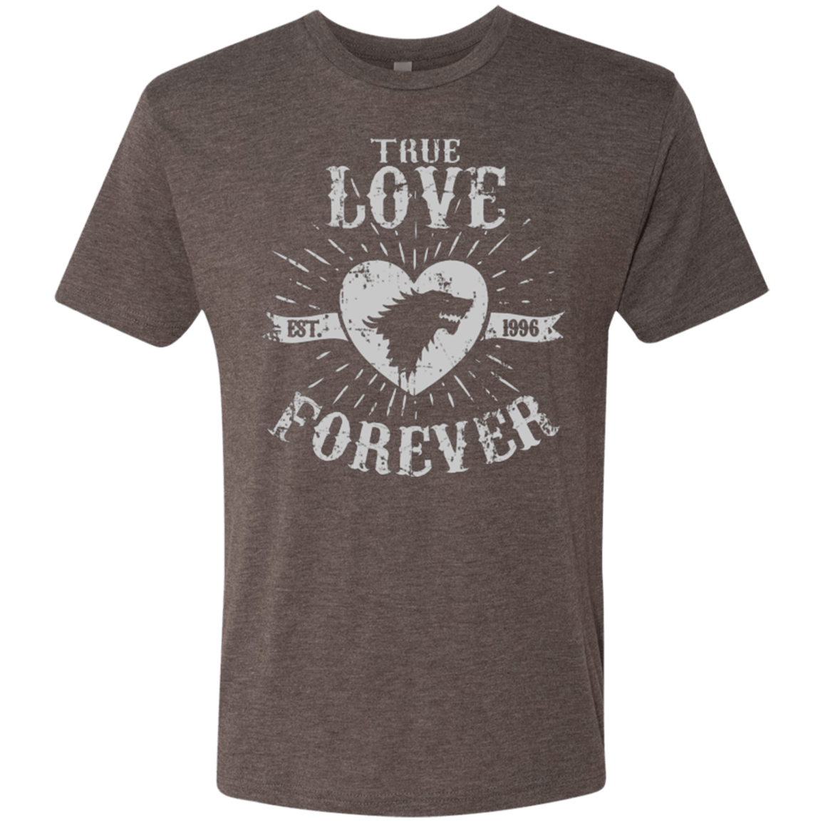 T-Shirts Macchiato / Small True Love Forever Wolf Men's Triblend T-Shirt