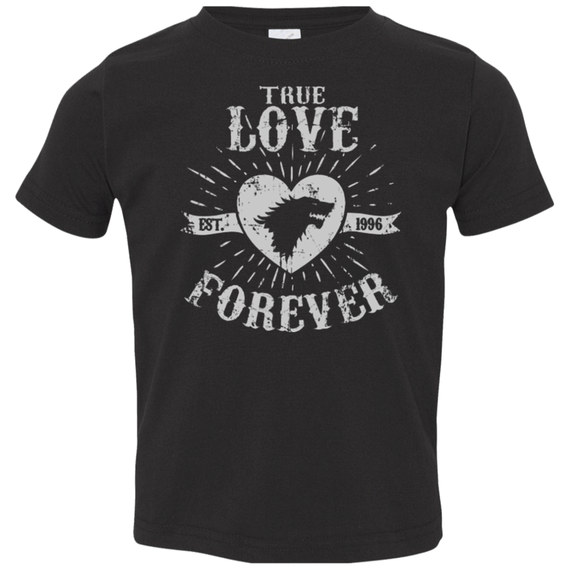 T-Shirts Black / 2T True Love Forever Wolf Toddler Premium T-Shirt