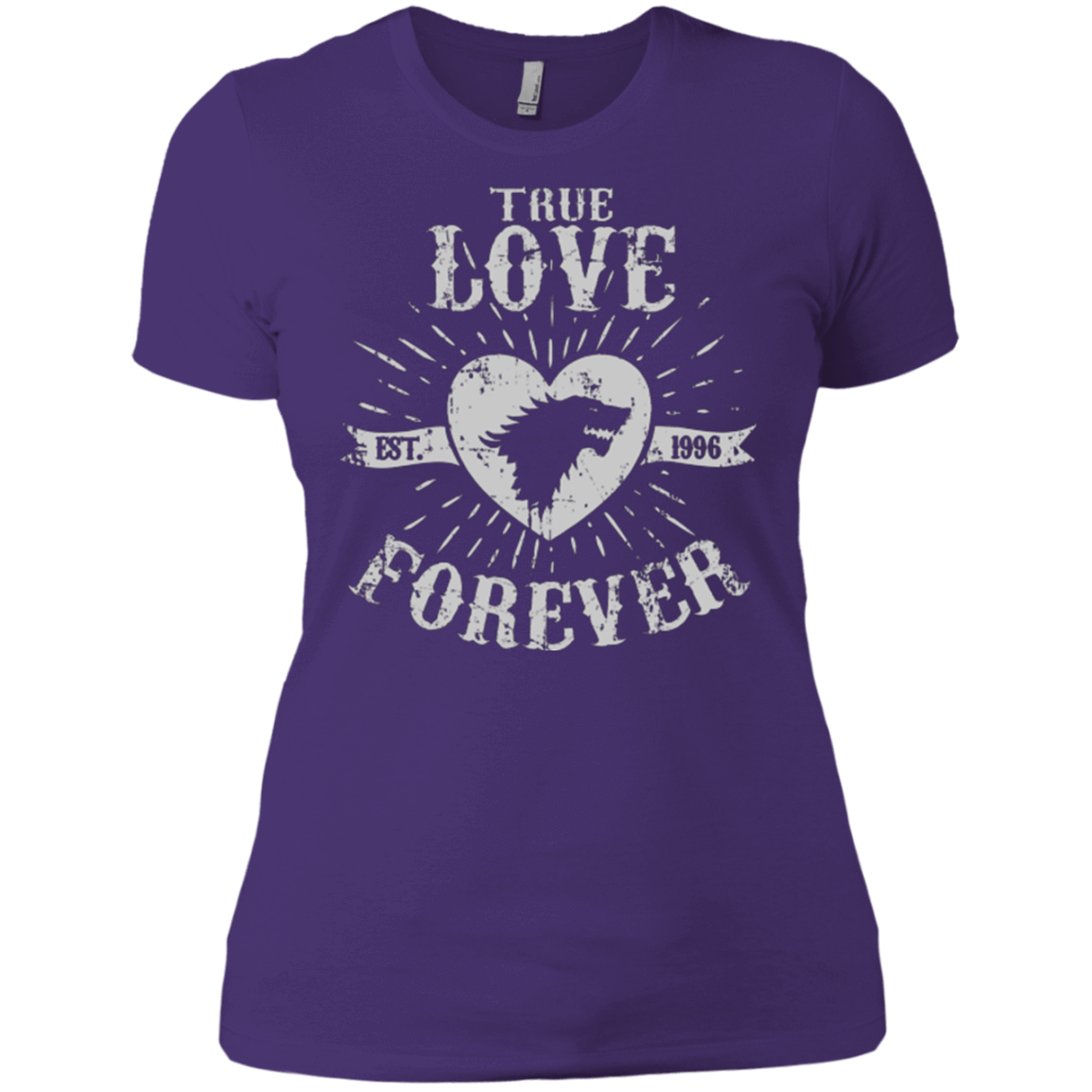 T-Shirts Purple / X-Small True Love Forever Wolf Women's Premium T-Shirt