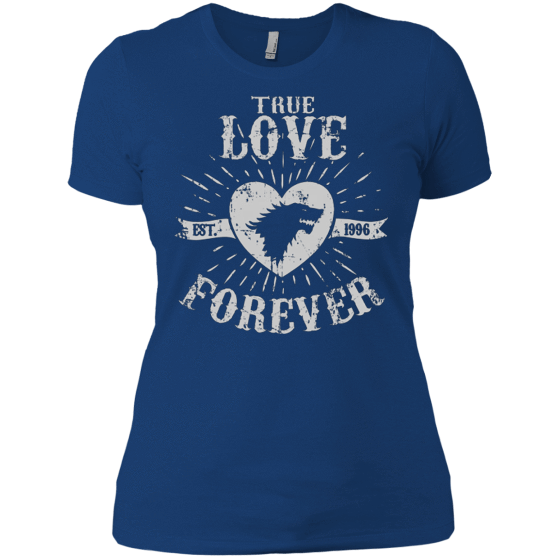 T-Shirts Royal / X-Small True Love Forever Wolf Women's Premium T-Shirt