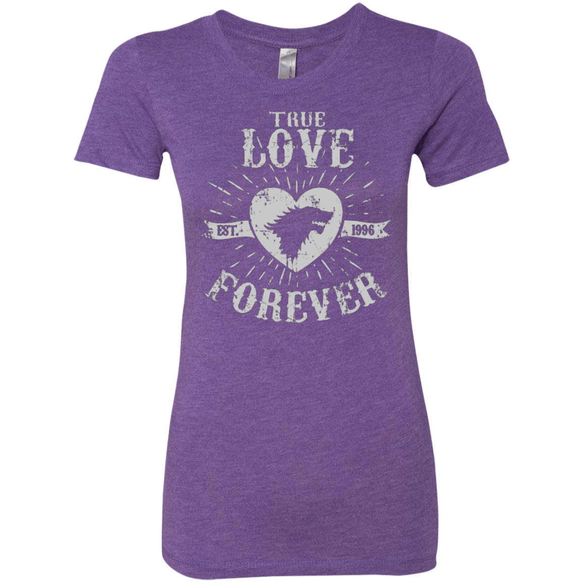 T-Shirts Purple Rush / Small True Love Forever Wolf Women's Triblend T-Shirt
