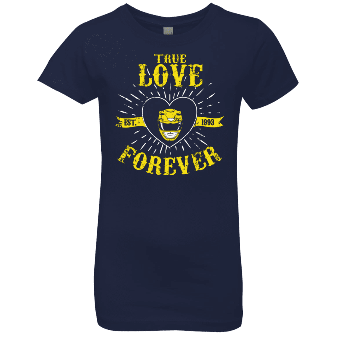 T-Shirts Midnight Navy / YXS True Love Forever Yellow Girls Premium T-Shirt