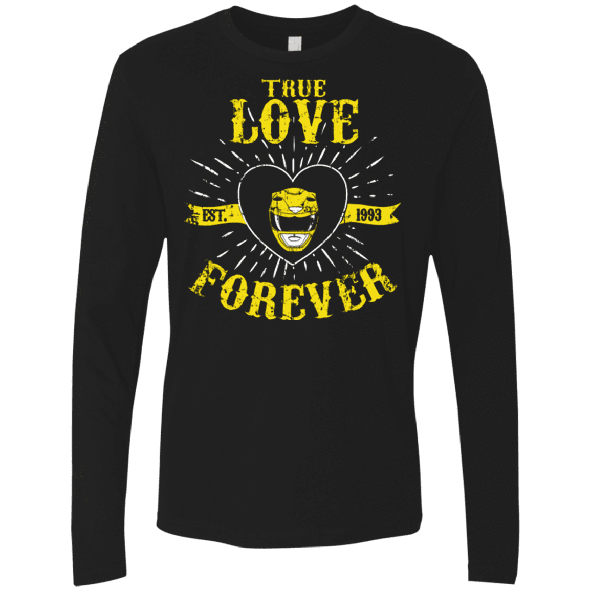 T-Shirts Black / Small True Love Forever Yellow Men's Premium Long Sleeve