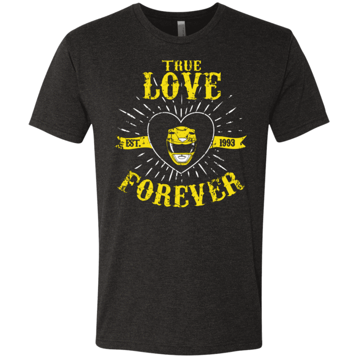 T-Shirts Vintage Black / Small True Love Forever Yellow Men's Triblend T-Shirt