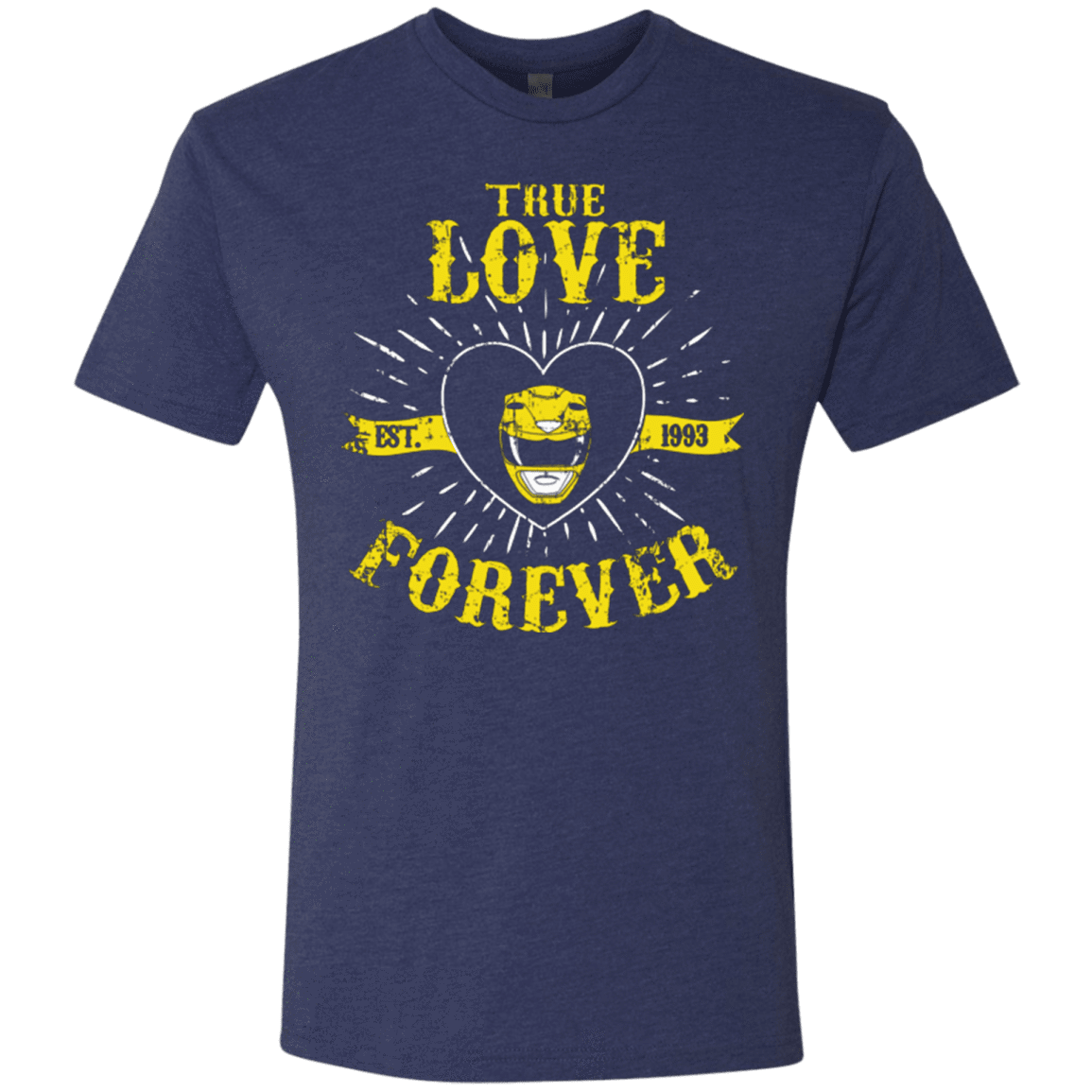 T-Shirts Vintage Navy / Small True Love Forever Yellow Men's Triblend T-Shirt