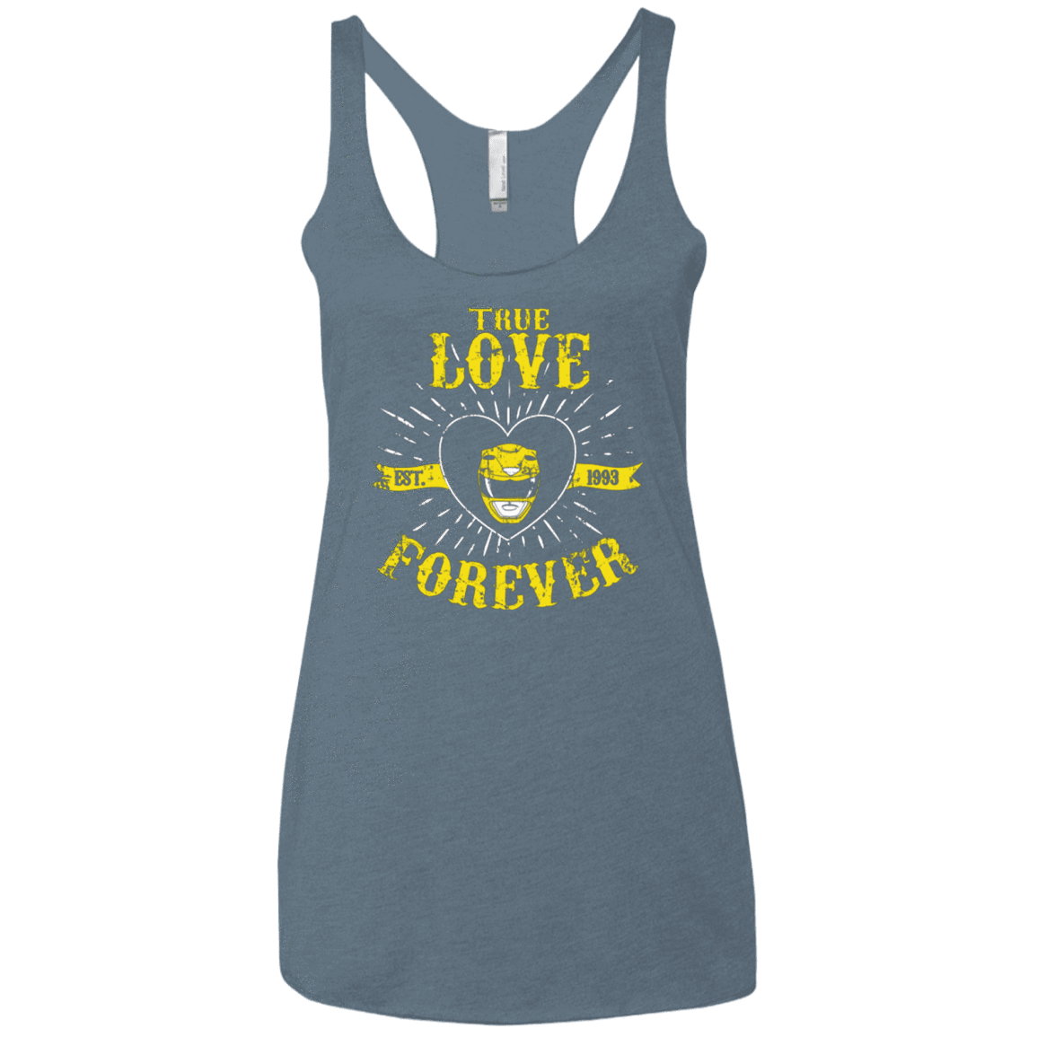 T-Shirts Indigo / X-Small True Love Forever Yellow Women's Triblend Racerback Tank