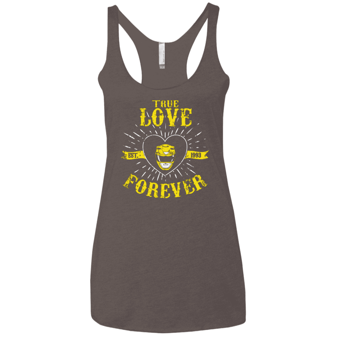 T-Shirts Macchiato / X-Small True Love Forever Yellow Women's Triblend Racerback Tank