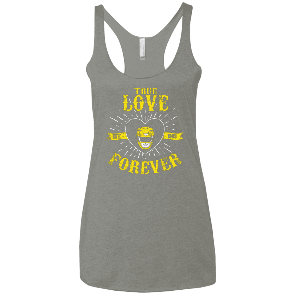 T-Shirts Venetian Grey / X-Small True Love Forever Yellow Women's Triblend Racerback Tank